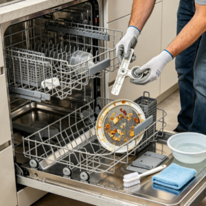 Dishwasher Water Line & Filter Clean
