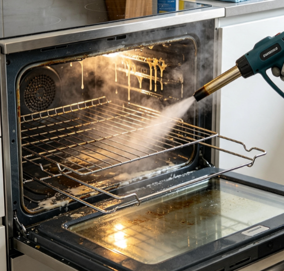 Oven Interior & Steam Sanitize
